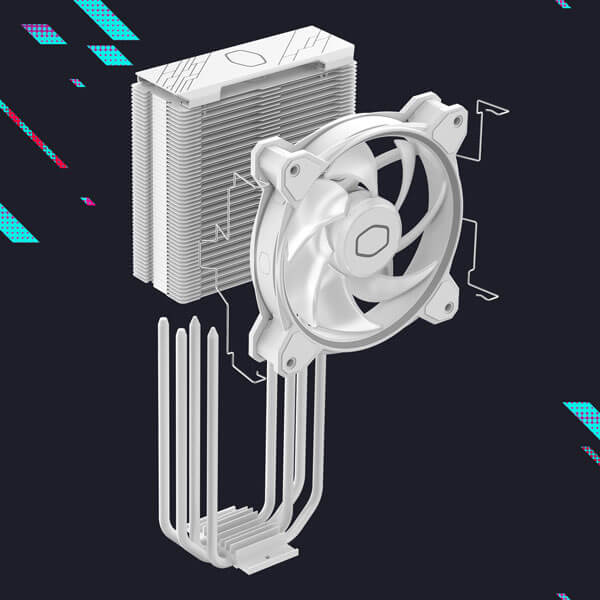 Cooler Master Hyper 212 Halo ARGB White CPU Air Cooler
